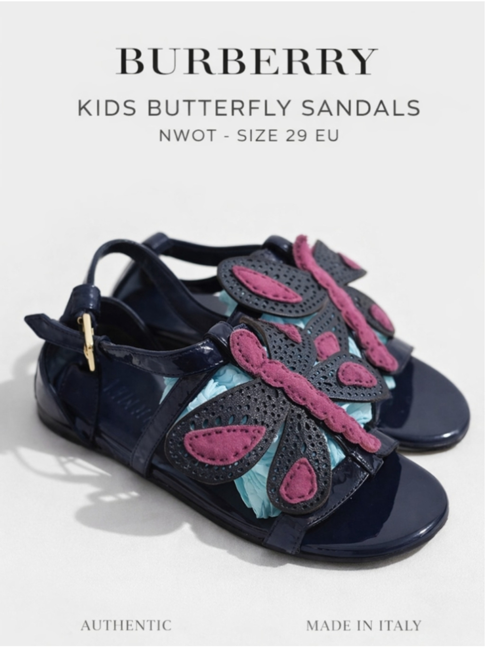 Burberry Kids Butterfly Sandals – Size 29 (EU) – NWOT